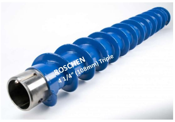 108 мм тройной полый шнек шнека